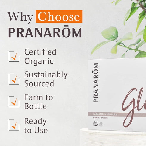 Pranarom Skincare Collection - Set of 100% Pure & Organic Essential Oil Facial Cleanse, Moisture Oil, & Facial Mist