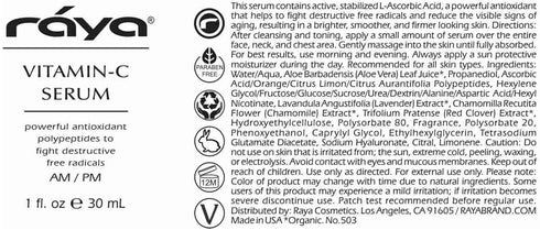 RAYA Advanced Anti-Aging Face Serum | Radiance-Boosting, Lightening Serum for All Skin Types