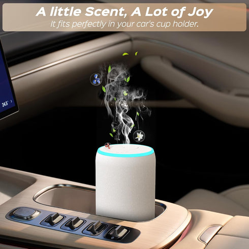 Parquix 7 2 20mL Portable Waterless Essential Oil Diffuser Starter Kit with Lights for Home Car and Office, Compact
