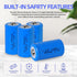 Horbupa 14250 4 Pack, 3.6V LS14250 14250 1/2AA Battery Rechargeable Lithium Battery Batteries for Dog Collars, Security