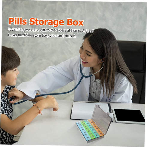 MAGICLULU Portable Pill Organizer - Large Capacity Weekly Dispenser for Travel
