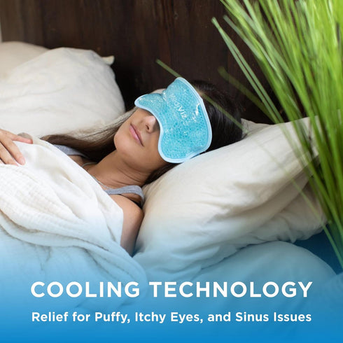 Cooling Gel Eye Mask - Reusable Cold Eye Mask for Puffy Eyes, Soothes Dark Circles, Comfortable