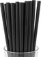 Made in USA Pack of 250 Black (9" X 0.29") Individually Wrapped PLA-Corn Starch Smoothie Drinking Straws
