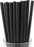 Made in USA Pack of 250 Black (9" X 0.29") Individually Wrapped PLA-Corn Starch Smoothie Drinking Straws