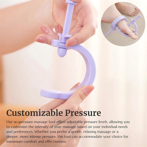 KINTEGOOD 1 Adjustable Acupressure Massage Tool with Fixed Clip, Pressure Point Massager for Pain Relief, Feet, Hands