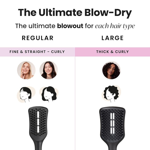 Tangle Teezer Ultimate Blow Dry Brush, Vented Hair Brush for Quick & Easy Blowout, Jet Black