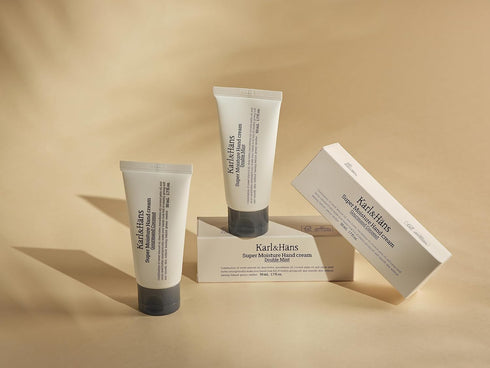 Karl&Hans Super Moisturizing Mint Vegan Hand Cream - 1.7 fl oz Double Mint Scent with Shea Butter, Coconut Oil,