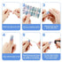 Maitys 168 Pcs Nail Stickers, 12 Sheets Full Wrap Polish Strips, Glitter Self Adhesive DIY Gel Nail Decals with 1