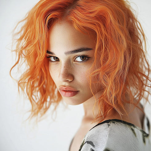 Orange Hair Dye Wax Temporary Color Pomade 4.23 oz, Natural Instant Hair Styling Clay for Halloween, Cosplay, Party