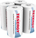 Tenergy Combo: 4 pcs Premium D Size Rechargeable Batteries High Capacity 10000mAh NiMH