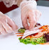Chef's Star Disposable Powder Free Latex Gloves, Small, White