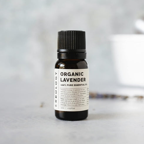 Erbology Organic Pure Lavender Essential Oil, 0.34 fl oz, Small Batch from Provence, France
