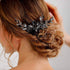Unicra Bride Wedding Hair Combs, Black Delicate Opal Crystal Bridal Headpieces for Women and Girls