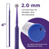 TCP Global Eyelash Extension Micro Brushes, 100 Medium 2.0 mm Tip Size, Purple Disposable Applicators