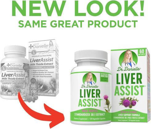 Best Liver Supplements with Milk Thistle - Organic Detox Cleanse & Repair for Men and Women - 120 Capsules by Dr.