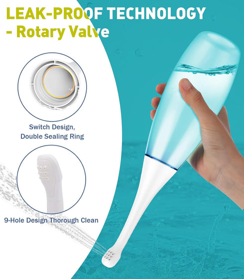 Postpartum Cleansing Care, 400ml Portable Tool - Green, Inverted Travel Toilet Seat for Hygiene Care