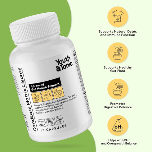 CandEase & Complete Detox Pills | Body Alkalise Restoring Normal Acidity Level & Gut Health Support
