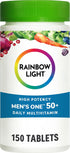 Rainbow Light Multivitamin for Men 50+, Vitamin C, D & Zinc, Probiotics, High Potency Immune Support, Non-GMO, 150