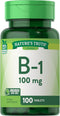 Nature's Truth Vitamin B1 100mg (Thiamine), 100 Count, Vegetarian, Non-GMO & Gluten Free Supplement