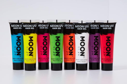 Moon Glow Blacklight Neon UV Hair Gel - 0.67oz Intense Blue – Temporary Wash Out Hair Color - Spike and Glow!
