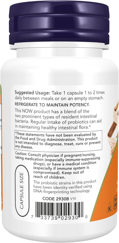 NOW Supplements, 8 Billion Acidophilus & Bifidus, 60 Veg Capsules, Dairy, Soy and Gluten Free, Strain Verified