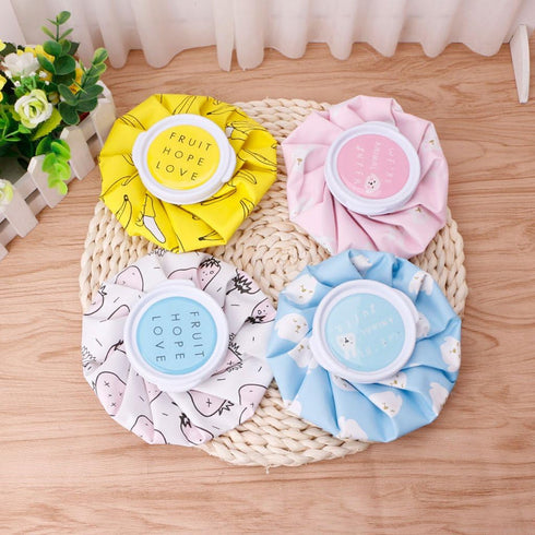 Tebatu 450ml Small Round Hot Water Bottle Bag Winter Relaxing Heat Therapy Warmer