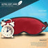 Lewis N. Clark Comfort Sleep Mask - Eye Mask for Travel, Light Blocking & Adjustable, Comfortable Burgundy