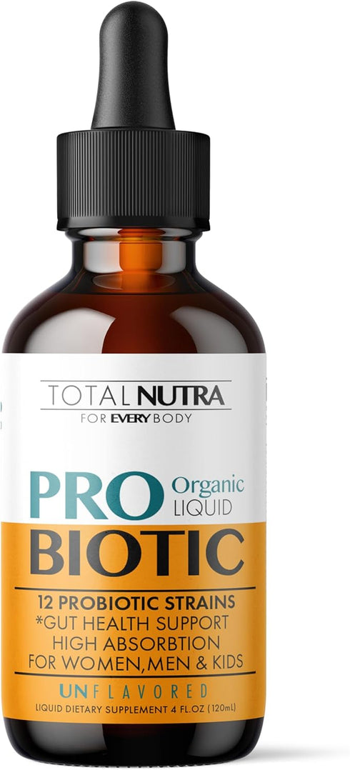 Liquid Probiotic for Women, Men & Kids, USDA Organic Acidophilus Probiotic Liquid & Alfalfa Blend