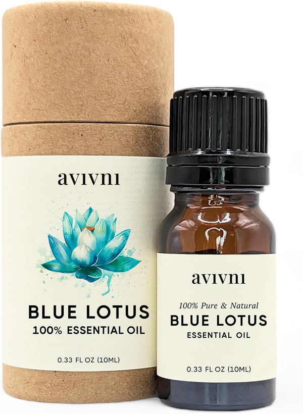 Blue Lotus Essential Oil, 100% Pure & Natural for Aromatherapy, Hair, Skin, Diffuser (0.33oz - 10ml)