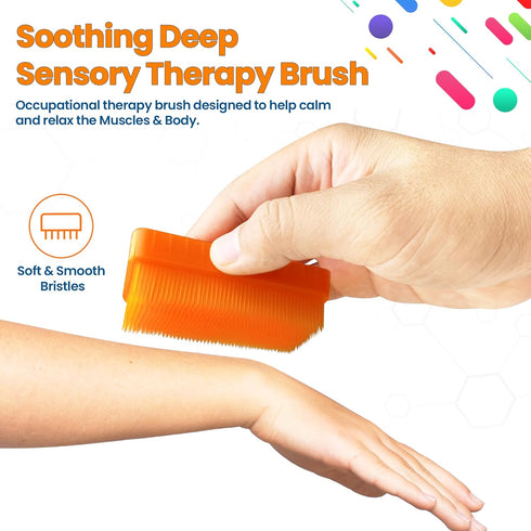 Wilbarger Wilbarger 6 Count (Pack 1) Method Therapy Sensory Brush Occupational & Therapressure Brush for Calming