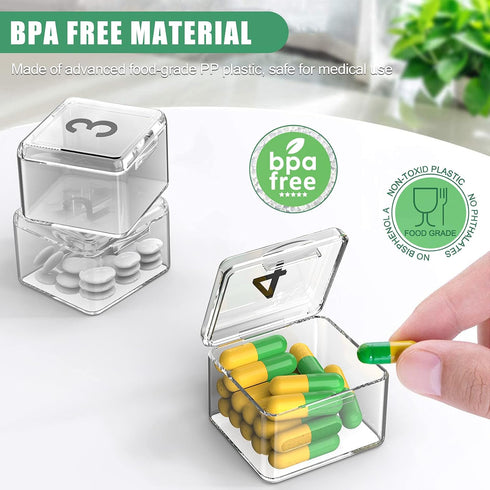 Monthly Pill Organizer, 30 Day Pill Box, Easy to Open Large Compartments, Portable Case for Travel, Medicine Organizer