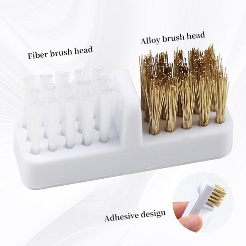 Nail Drill Bits Holder & Cleaning Brush, 100 Holes Dustproof Display Storage Box for Nail Tech (White)