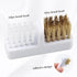 Nail Drill Bits Holder & Cleaning Brush, 100 Holes Dustproof Display Storage Box for Nail Tech (White)