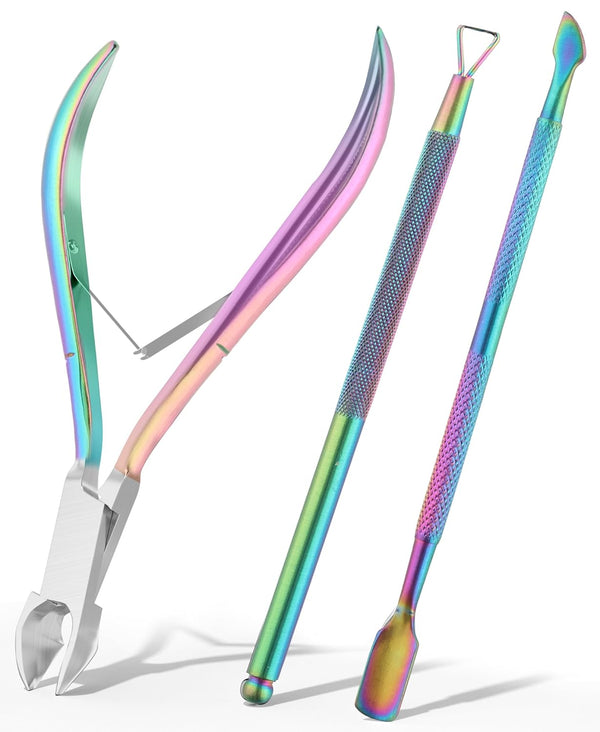Utopia Care Cuticle Trimmer Set with Cuticle Pusher, Professional Nail Kit, Sharp Cuticle Nippers and Remover Tool