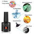 senvenski Teal Gel Nail Polish Kit - UV/LED Soak Off Nail Art Set with Blue Glitter, Manicure Gift Kit for Women