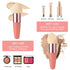Sibba Makeup Sponge, 3 PCS Beauty Blender for Foundation, Concealer Blending, Mini Angled Brush Applicator (Rose Red)