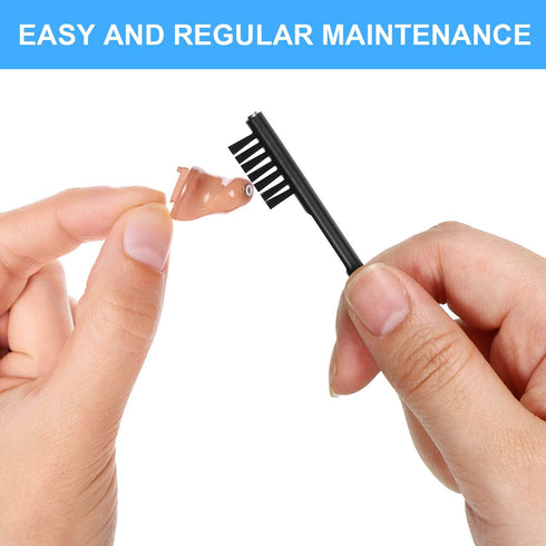 7 Pieces Hearing Aid Cleaning Tools, Amplifier Cleaning Brush and Magnet, Kit with Velvet Bag