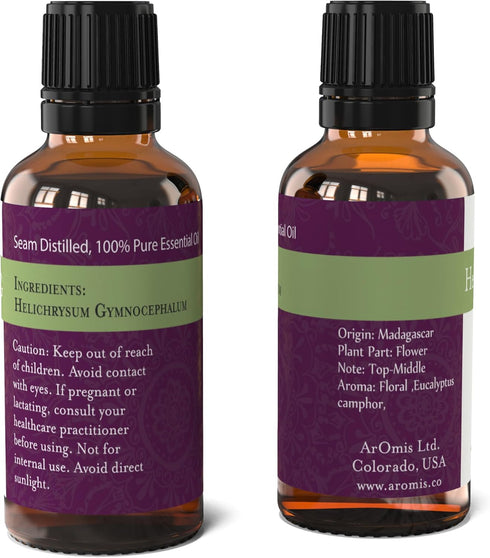 ArOmis Organic Helichrysum Gymnocephalum Essential Oil, 100% Pure Premium Grade 10mL
