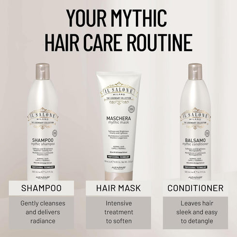 Il Salone Milano Professional Mythic Mask - 500 ml Moisturizing Hair Mask with Olive Oil and Orange Extract