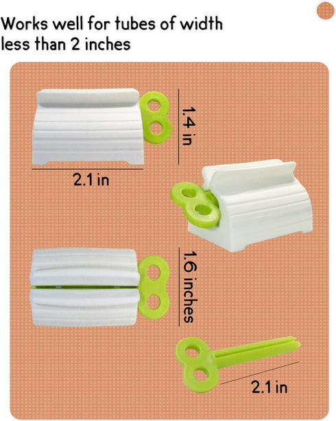 Toothpaste Squeezer, 6 Pcs Multi-Purpose Tube Squeezers, Rolling Toothpaste Holder Stand by MoHern
