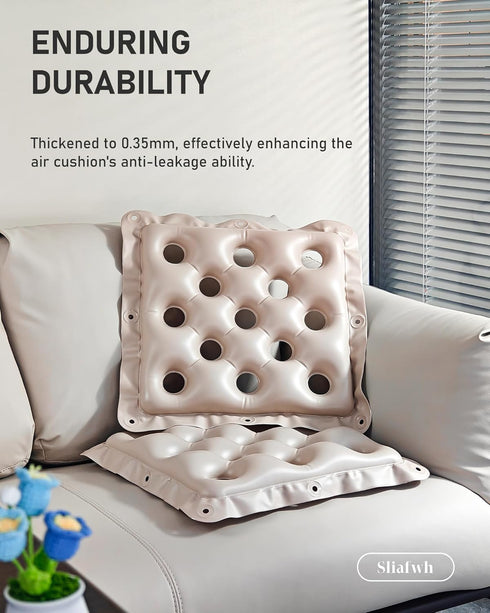 2 PCS Inflatable Seat and Chair Cushions – Tailbone, Sciatica, and Hemorrhoid Pain Relief for Office or Stadium Use