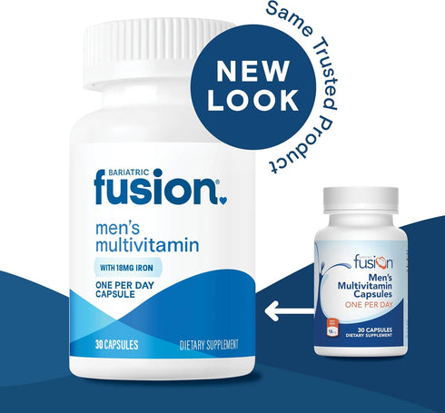 Bariatric Fusion One Per Day Bariatric Multivitamin with Iron for Men, 30 Capsules, 1 Month Supply