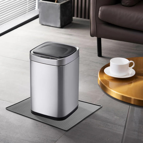 LVFEIFAN Bedroom(11.8"x18.9") OBKING Trash Can Mat, with Non-Slip Particles to Prevent Trash Can Movement and Protect