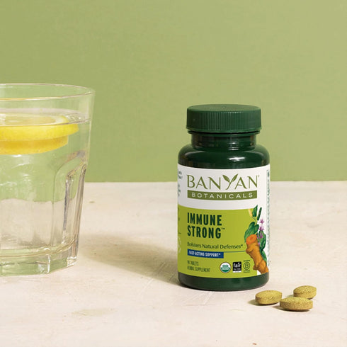 Banyan Botanicals Immune Strong – Organic Supplement with Turmeric & Tulsi, 90 Tablets, Non-GMO Vegan