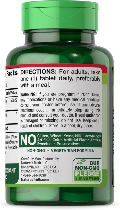 Vitamin C with Rose HIPS 500 mg | 110 Tablets Vegetarian, Non-GMO, Gluten Free | by Nature's Truth
