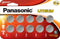 Panasonic CR2032 3.0 Volt Long Lasting Lithium Coin Cell Batteries, 10 Pack, Child Resistant Packaging