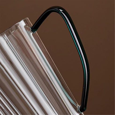 XJOYSL7921 Glass Cups Four-leaf Clover Shaped Drinking Glass with Handle, Clear Borosilicate Mugs for Milk, Coffee, Hot