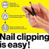 Nail Clippers Set - 2 Pack Stainless Steel Professional Fingernail & Toenail Clippers for Thick Nails (Black)