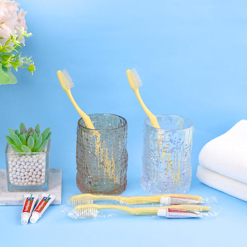 Set, (50 Pack) Disposable Toothbrush with Toothpaste Individually Wrapped Soft Bristles Travel Size Manual Toothbrushes