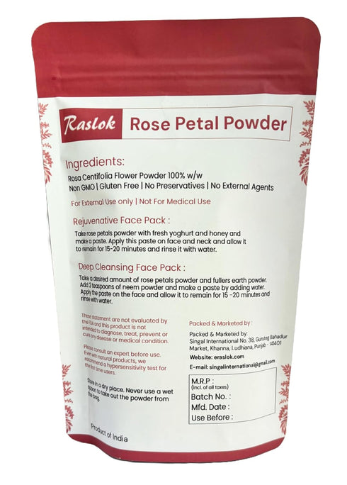 Rose Petal Powder | 100% Natural and Pure Skin Care | Face Packs & Facial Mask (3.52 Oz)
